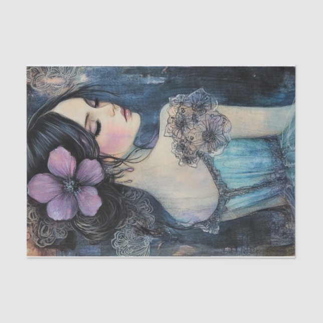 Violet Dreams Watercolor  Tissue Paper (Front)