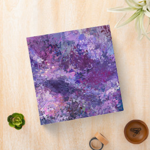 Violet Drops Abstraction 3 Ring Binder