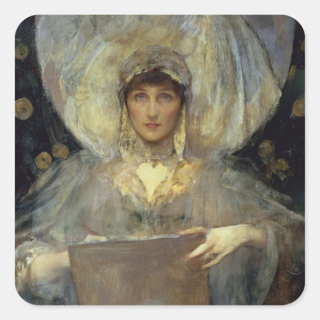 Violet, Duchess of Rutland Square Sticker (Front)