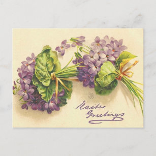 Violet Easter Postcard