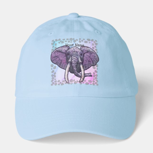 Violet Elephant Face Hat (Front)