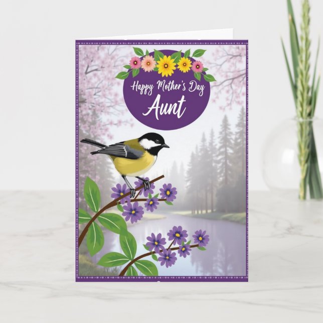 Violet Emblem Mothers Day Card (Front)