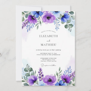 Violet Enchanting Spring Wedding Invitation