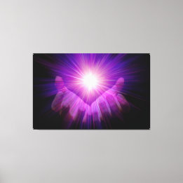 Violet energy healing canvas by healer AF Print