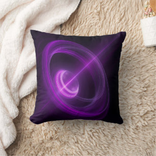 Violet Energy Vortex Throw Pillow