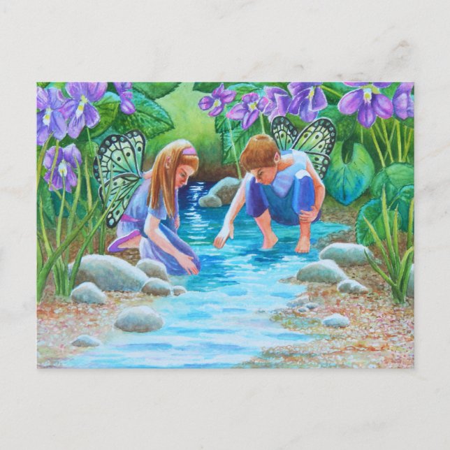 Violet Fairies Postcard (Front)