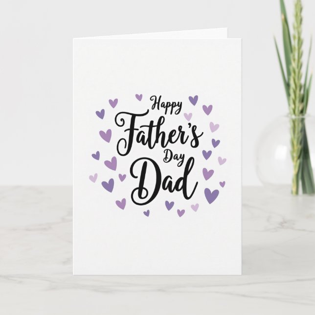 Violet Fathers Day Love Card (Front)