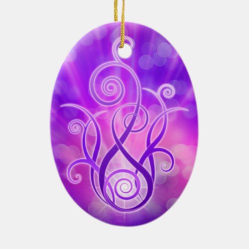 Violet Flame  Violet Fire Ceramic Ornament