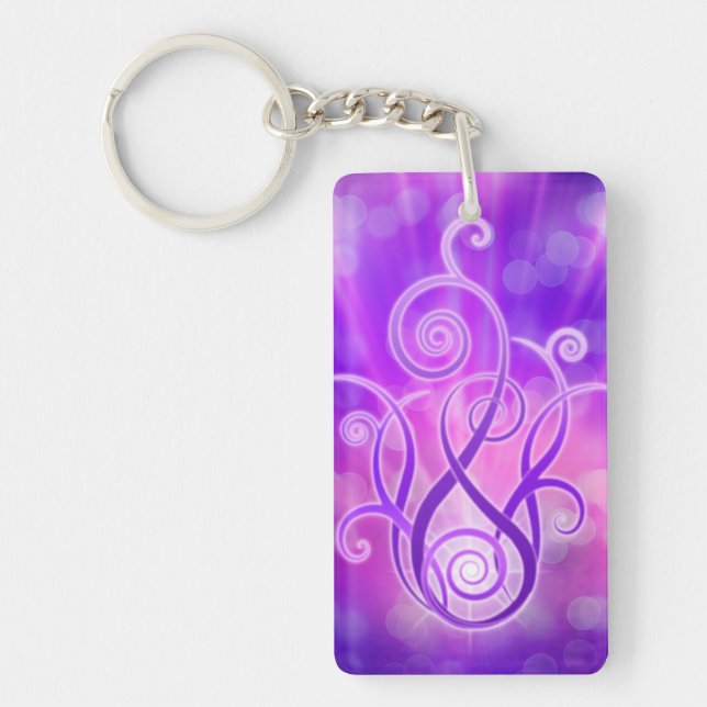 Violet Flame / Violet Fire Keychain (Front)
