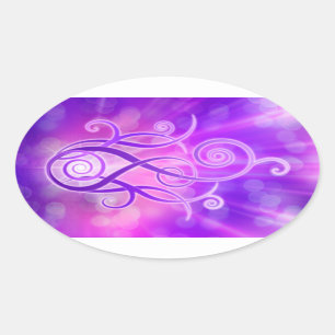 Violet Flame / Violet Fire Oval Sticker