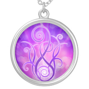 Violet Flame / Violet Fire Silver Plated Necklace