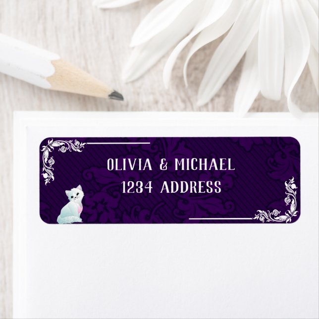 Violet floral label (Insitu)