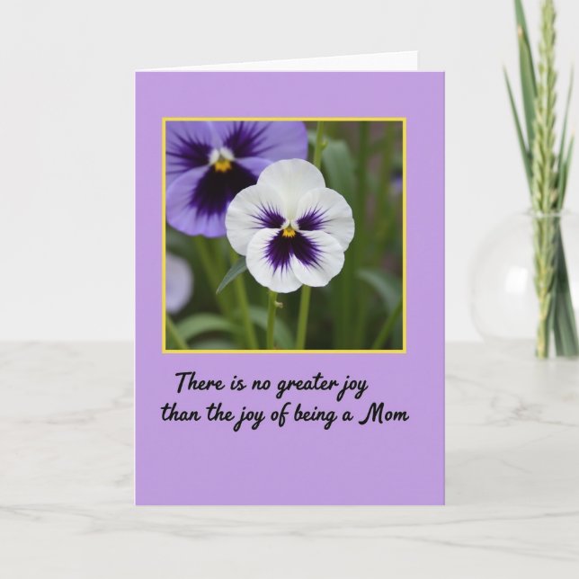Violet Floral Mothers Day Card (Front)