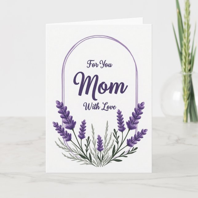 Violet Floral Mothers Love Card (Front)