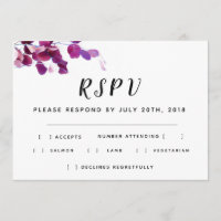 Violet Floral Wedding RSPV
