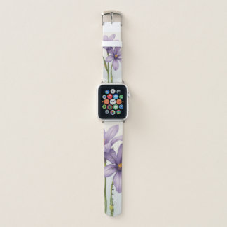 violet flower apple watch band