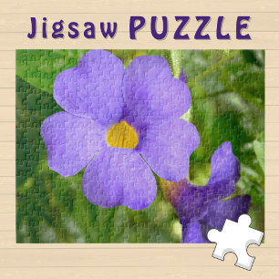 Violet Flower blooming aesthetic Photo - Jigsaw Puzzle