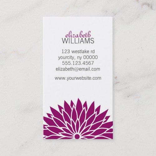 Violet Flower Business Cards