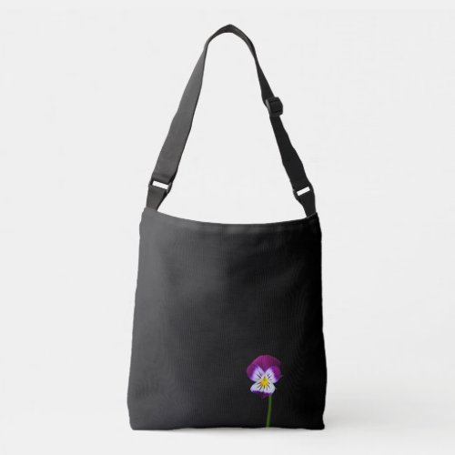 Violet Flower cbbcn Crossbody Bag