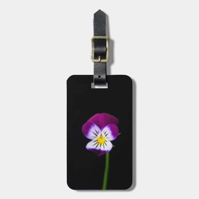 Violet Flower cd ltm Luggage Tag (Front Vertical)