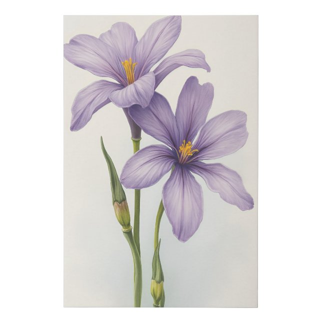 Violet flower faux canvas print (Front)