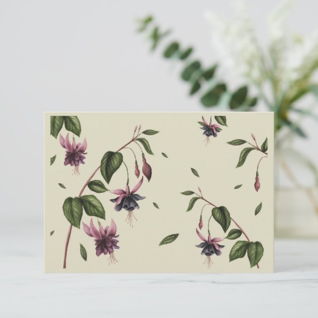 Violet Flower Greeting Card (Standing Front)