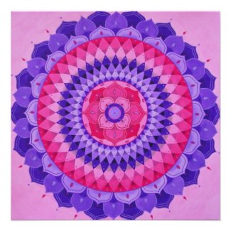 Violet flower mandala