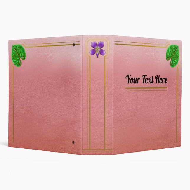 Violet Flower Pink Old Book Binder (Background)