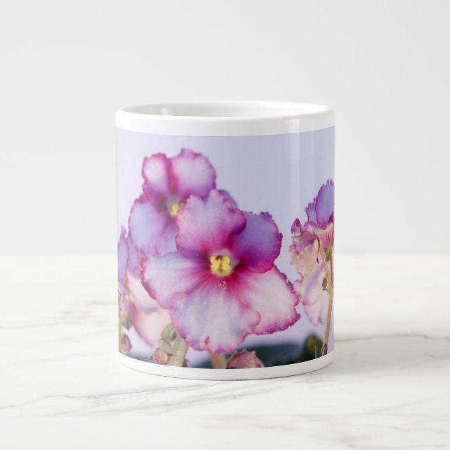 Violet Flowers 20 oz Jumbo Mug - Bowl (Front)