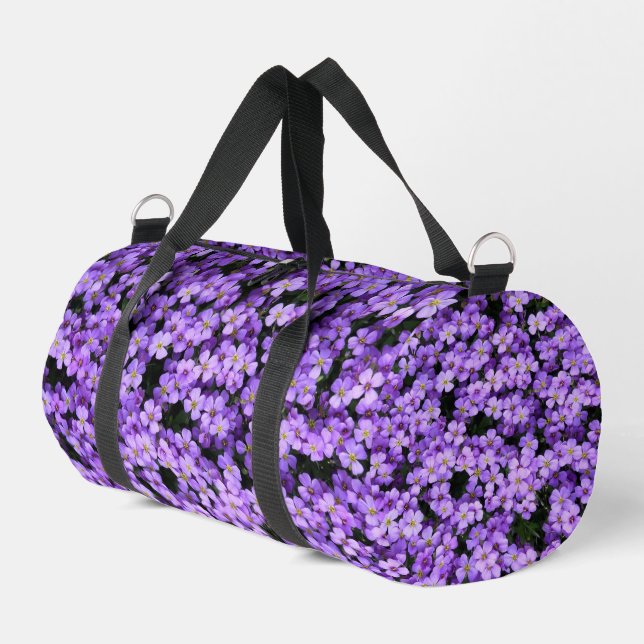 Violet Flowers Beautiful Violets Duffle Bag (Left Corner)