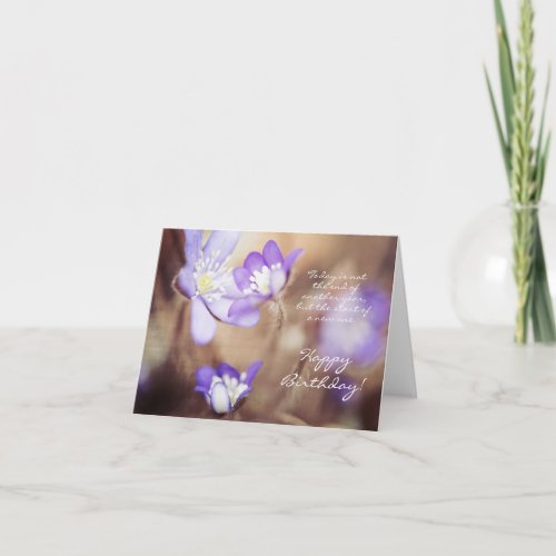 Violet flowers Birthday Card