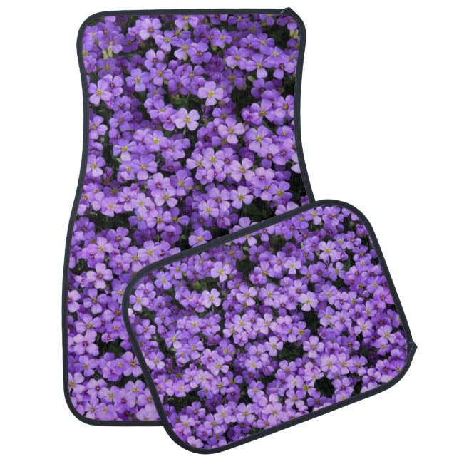Violet Flowers Car Floor Mat Violets (Set)