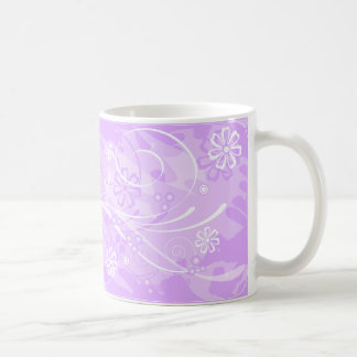 violet flowers coffee mug