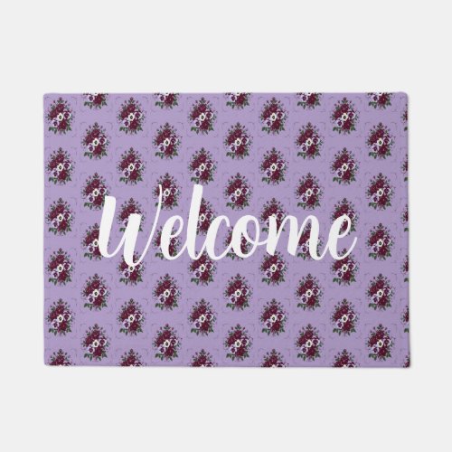 Violet Flowers Doormat Violet Flowers Doormat