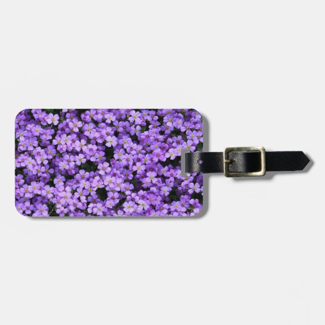 Violet Flowers Luggage Tag Beautiful Violets (Front Horizontal)
