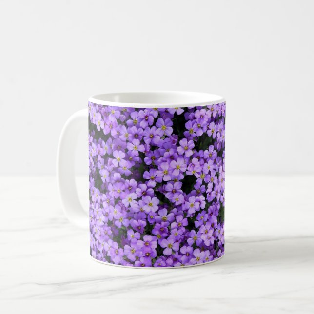 Violet Flowers Mug Violets Spring (Front Left)