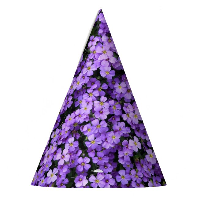 Violet Flowers Paper Party Hat Violets (Left)