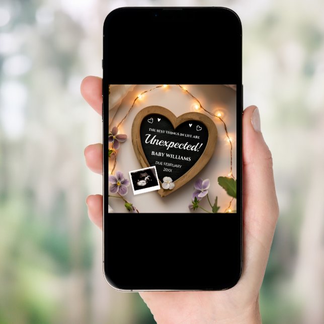 Violet Flowers Pregnancy Announcement (Front Digital)