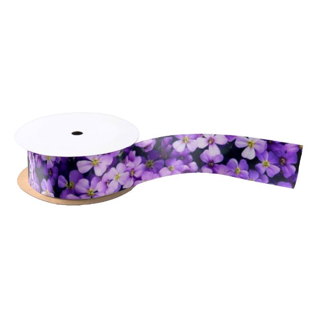 Violet Flowers Ribbon (Spool)