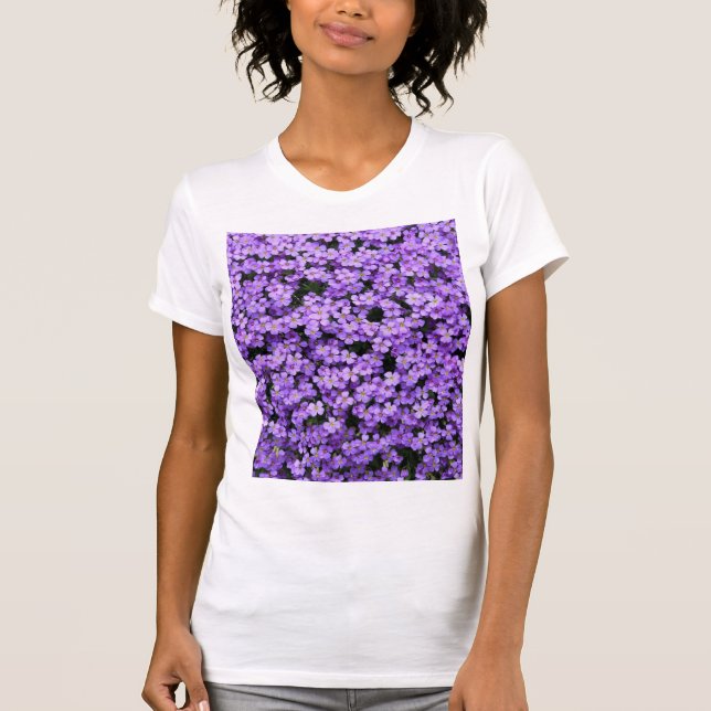 Violet Flowers T-Shirt Violets Spring (Front)