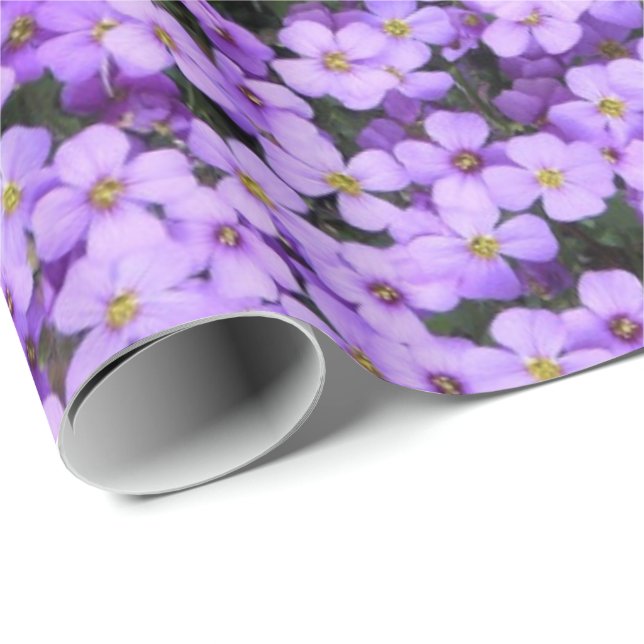 Violet Flowers Wrapping Paper Violets (Roll Corner)