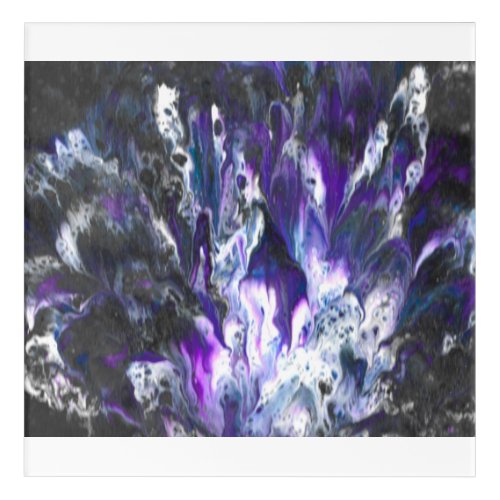 Violet Fluid Pour Acrylic Print