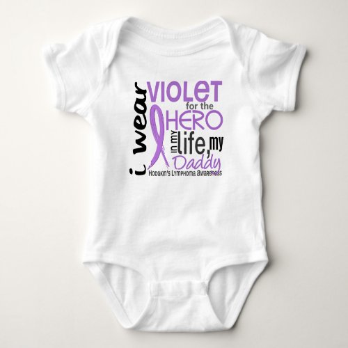Violet For My Hero 2 Daddy Hodgkins Lymphoma Baby Bodysuit
