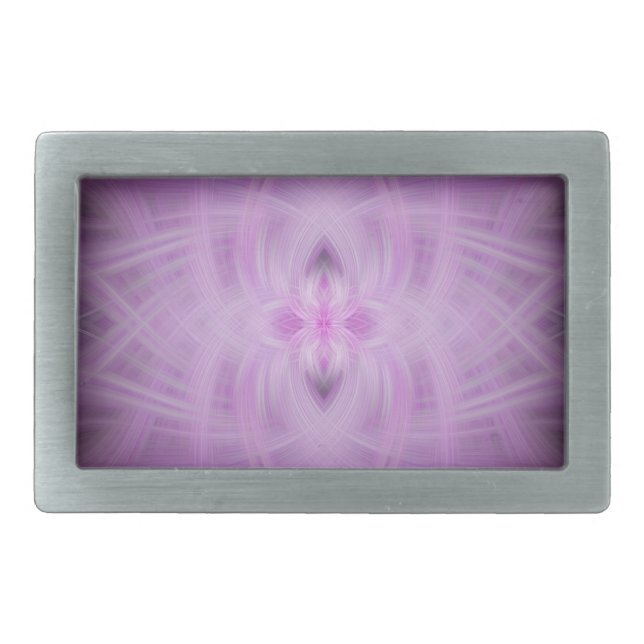 VIOLET - Fractal Art - Belt Buckle (Front)