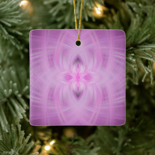 VIOLET -  Fractal Art - Ceramic Ornament