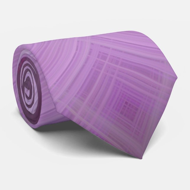 VIOLET -  Fractal Art - Neck Tie (Rolled)