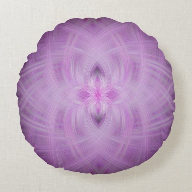 VIOLET -  Fractal Art - Round Pillow (Front)