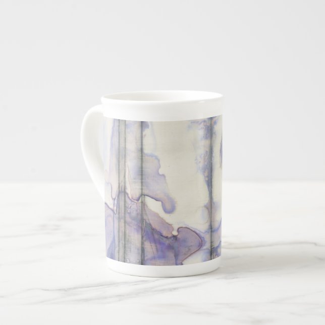 Violet Free Expression Watercolor Bone China Mug (Front Left)