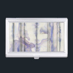 Violet Free Expression Watercolor Business Card Case<br><div class="desc">This amazing free expression work by Jennifer Goldberger is a violet watercolor full of life. Black lines run vertically in the piece,  and violet drops extend out from them like waves in a lake. A wonderful print that would go well on a number of Zazzle products. Order yours today!</div>