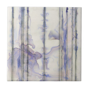 Violet Free Expression Watercolor Ceramic Tile